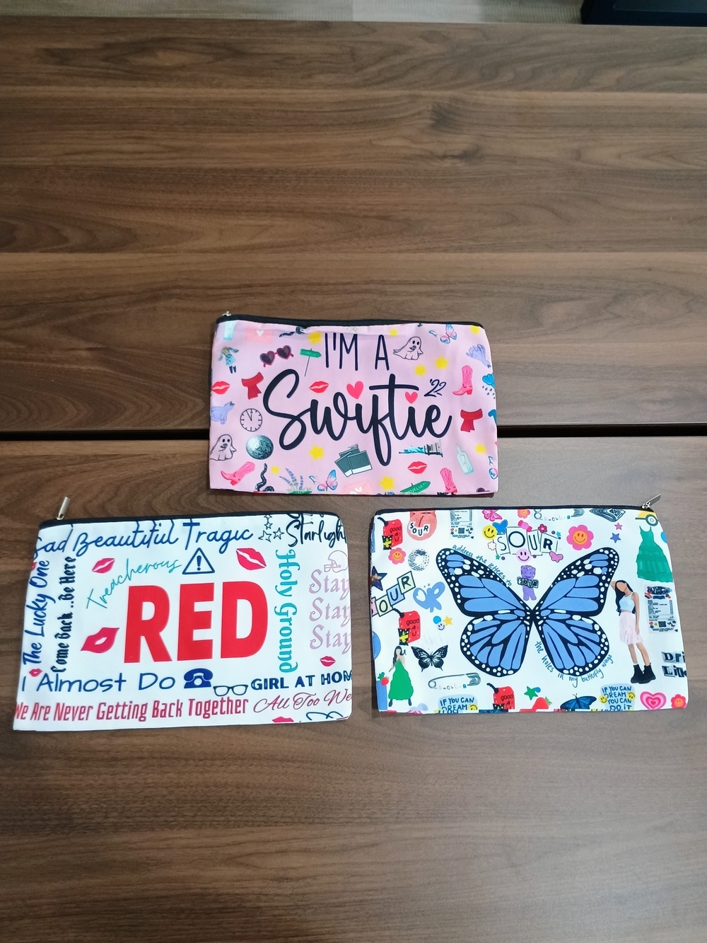 Bundle Of 3 Taylor Swift Cosmetic Bags